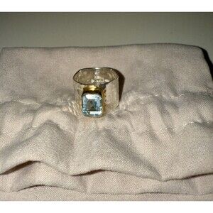 Silpada 'Lakeside' Gemstone Ring in Sterling Silver & Gold Plate